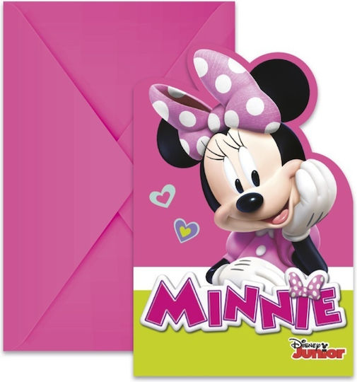Procos Покани Minnie 6бр 87867Покани за парти Мини Щастливи Помощници 6 броя