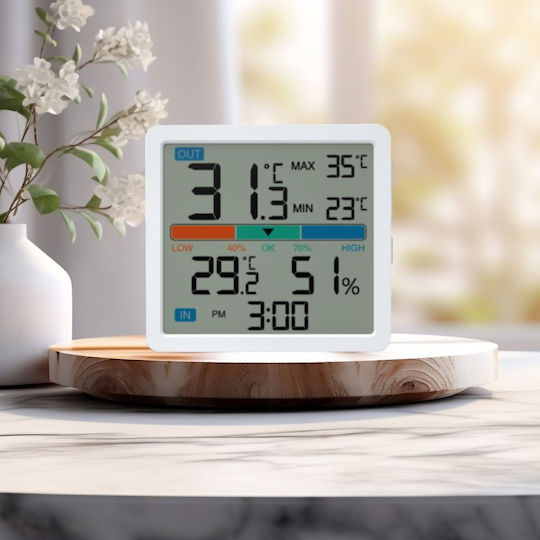 Manta Digital Thermometer & Hygrometer for Indoor & Outdoor Use