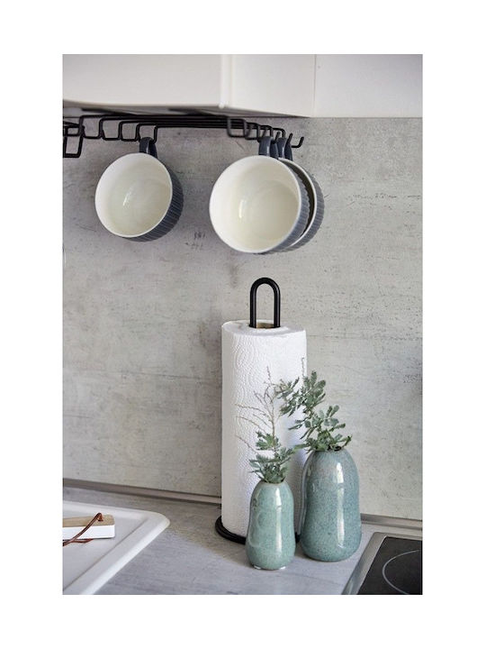 Wenko Metallic Black Paper Towel Holder 12.5x12.5x12.5cm