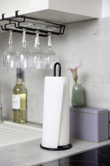 Wenko Metallic Black Paper Towel Holder 12.5x12.5x12.5cm