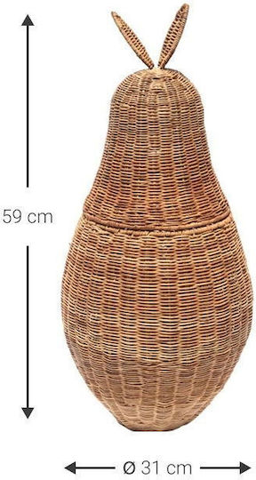 Polihome Tall Καλάθι Αποθήκευσης Rattan 31cm