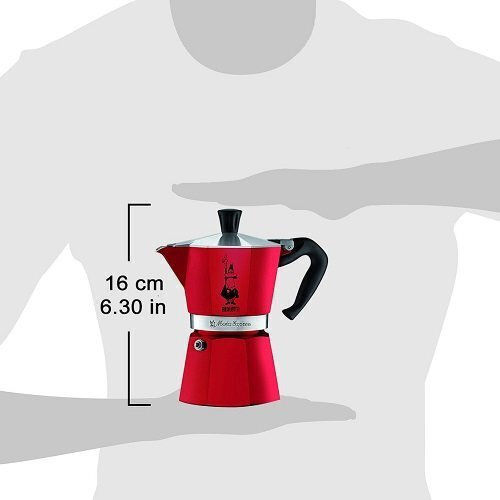 Bialetti Stovetop Espresso Pot 3 Cups Roșu