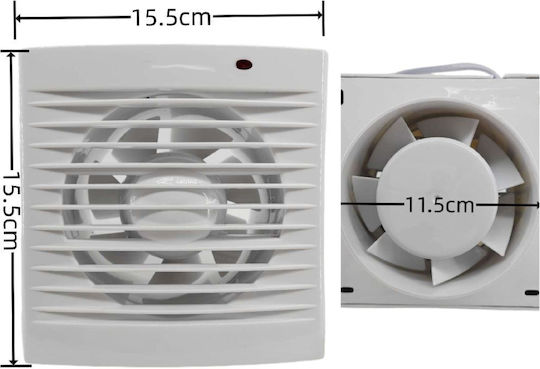 Weißer Lüfter für Belüftung 14w 5 Zoll Größe M172*π172xυ85mm Aigostar Sds-8433325315221 Sss