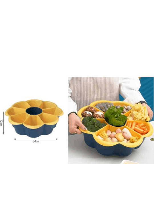 Spring Πλαστική Ορντεβιέρα 8 Θέσεων Μπλε Ø34xY12cm