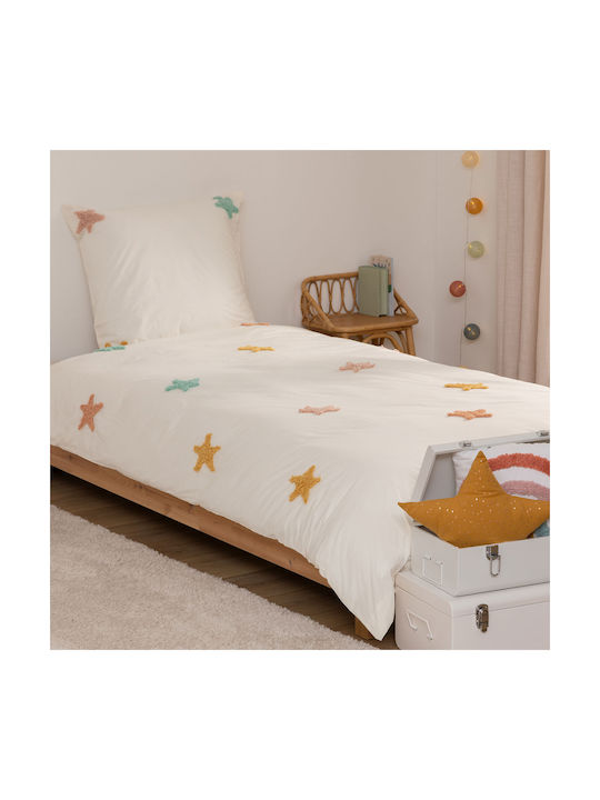 Atmosphera Set Kids Duvet Cover Single with Pillowcase White 140x200cm
