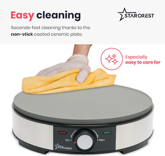 Starcrest Crepe Maker 30cm Inox 1200W