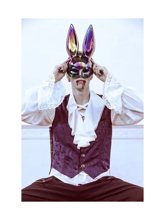 Μάσκα Κουνελάκι Playboy Μαύρη Ιριδίζον