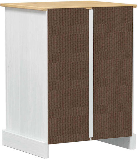 vidaXL Kleine Aufbewahrungsmöbel aus Massivholz L60xB50xH82cm