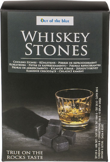Out of the Blue Decorative Ice Cubes Stone with Storage Case 6 Pieces