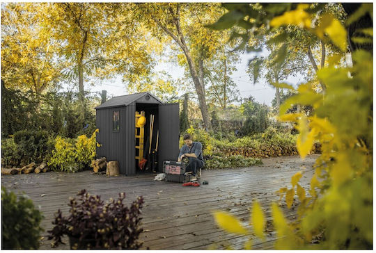 Kunststoff Gartenhäuser Darwin mit Lüftungsschlitzen M1.26xB1.85xH2.05m