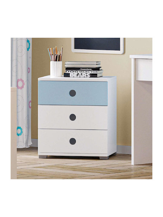 Cosy Wooden White Kids Bedside Table 50x50x55cm
