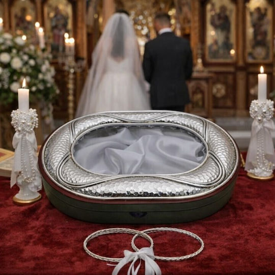 Hochzeitskronen-Etui Oval Braun