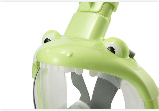 Thenice Kf-2 Children's Sea Mask Crocodile Full Face Snorkel Mask Xs S 02723