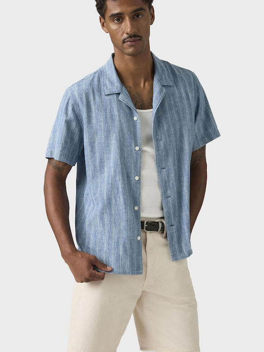 Sunset Camp Short Sleeve Shirt Light Blue