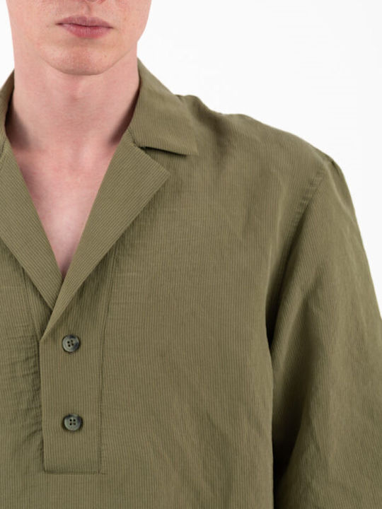300 Дълъг Ръкав Overshirt Каки