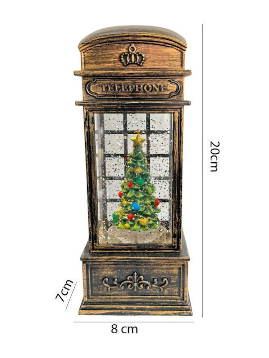 Christmas Decorative Lighted Telephone Booth 3pcs