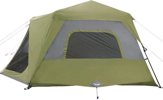 vidaXL Summer Camping Tent Green for 10 People 443x437x229cm