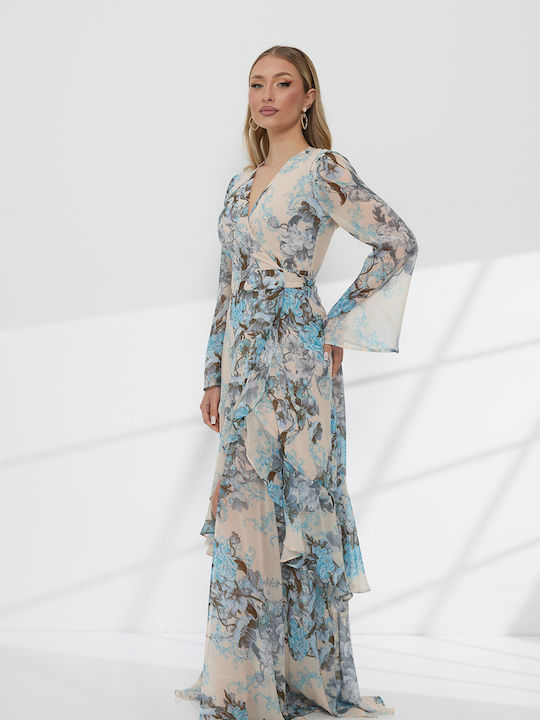 Summer Maxi Dress for Wedding / Christening Light Blue