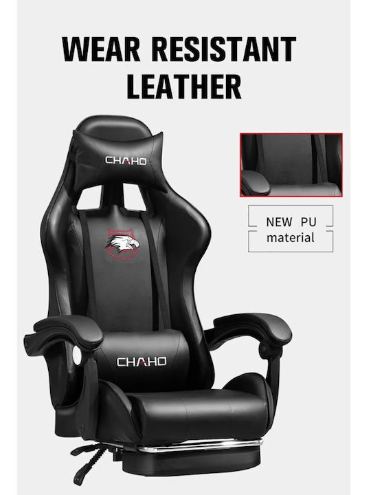 DreamHouse YT089 Gaming Chair Artificial Leather with RGB Lighting Black-Blue