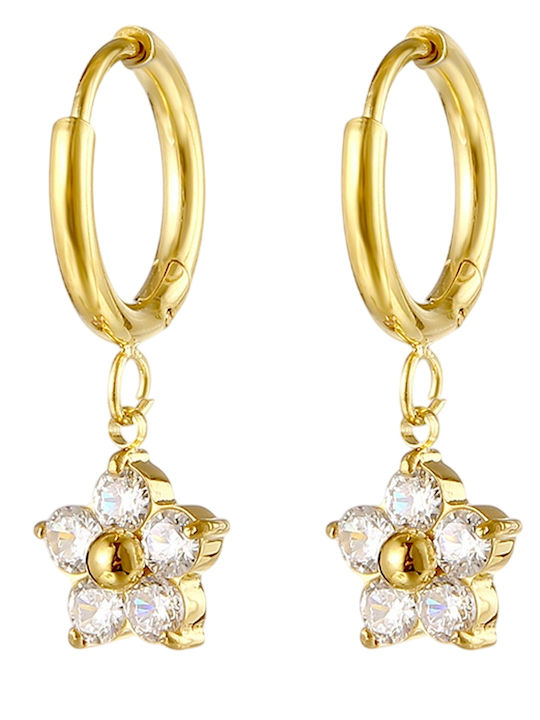 Awear Dangle Earrings Gold Plated Steel Awear Dangle Earrings Gold Plated Steel