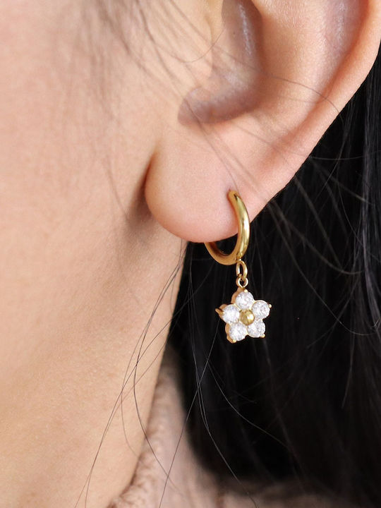 Awear Dangle Earrings Gold Plated Steel