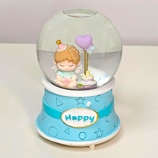 Glob Muzical Luminos Înger Tort Albastru Pastel Decor În Cutie Cadou Elegantă Glob Muzical Luminos Înger Tort Albastru Pastel Decor În Cutie Cadou Elegantă