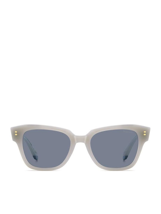 Polaroid Unisex Sunglasses with White Frame and Blue Lens PLD6251/S/X VK6/C3
