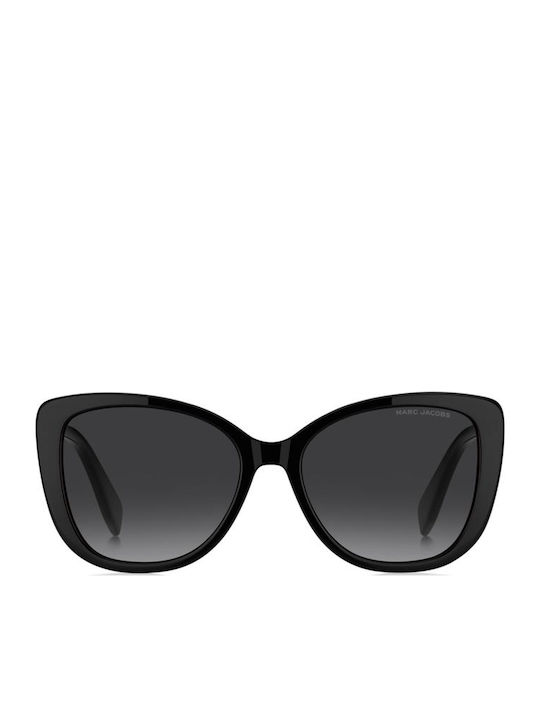 Marc Jacobs Women's Sunglasses with Black Horn-Rimmed Frame and Grey Gradient Lenses MARC 815/S 8079O