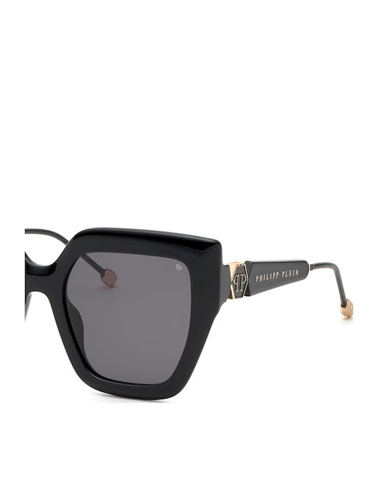 Damen Sonnenbrille mit Schwarz Kunststoff Gestell und Schwarz Linse