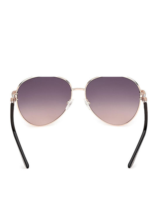 Guess Women's Sunglasses with Black Metallic Frame and Grey Gradient Lenses GU00158 28B