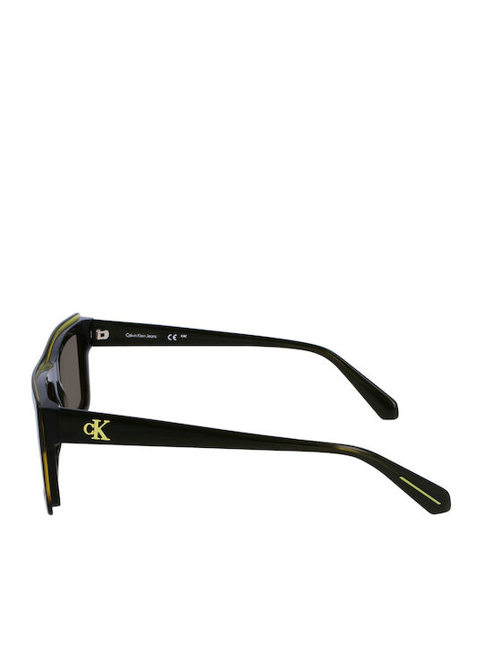 Calvin Klein Bărbătești Ochelari de soare cu Verde Cadru și Maro Lentilă CKJ23657S 745