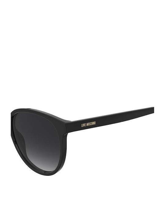 Moschino Unisex Sunglasses with Black Horn-Rimmed Frame and Black Lenses MOL103/S 807/9O