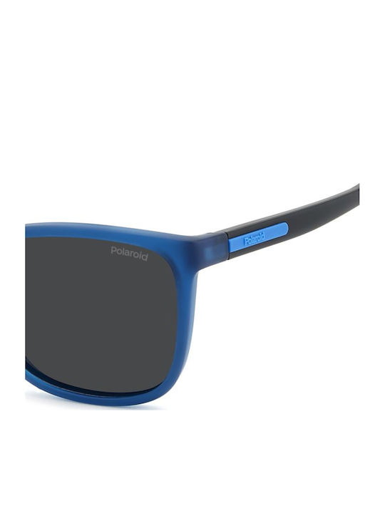 Polaroid Unisex Ochelari De Soare Cu Ramă Din Plastic Albastră Și Lentile Gri PLD2169/S/X FLL/M9