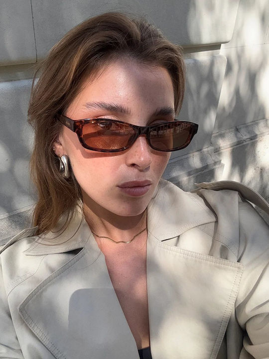 Meller Tingo Unisex Sunglasses With Brown Tartaruga Horn-Rimmed Frame And Brown Lenses AMR-TIGGBROWN