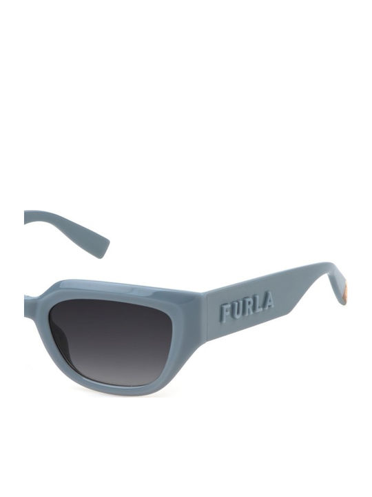 Furla Women's Sunglasses with Green Plastic Frame and Green Gradient Lens SFU809V 04GT