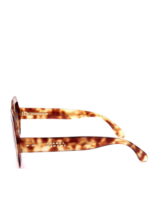 Women's Sunglasses with Brown Tartaruga Plastic Frame and Brown Gradient Lens