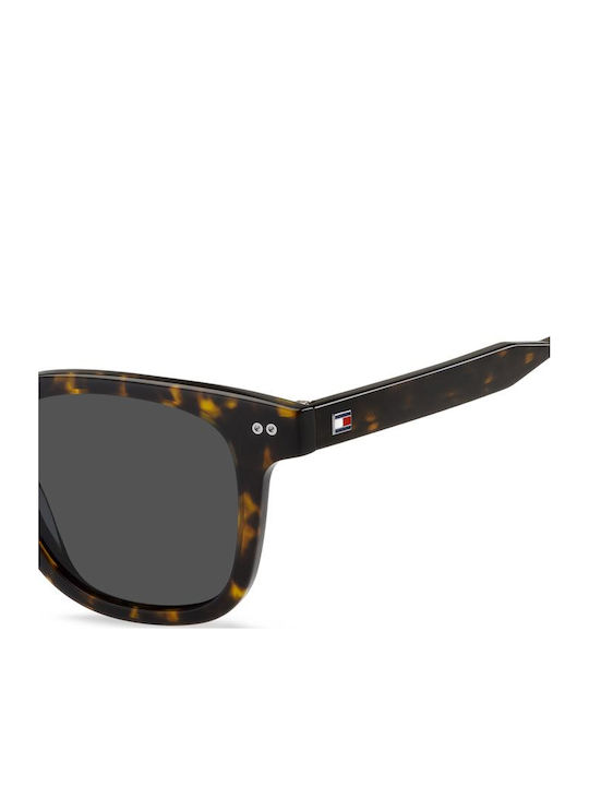 Tommy Hilfiger Women's Sunglasses with Brown Tartaruga Plastic Frame and Gray Lens TH2126/S 086/IR