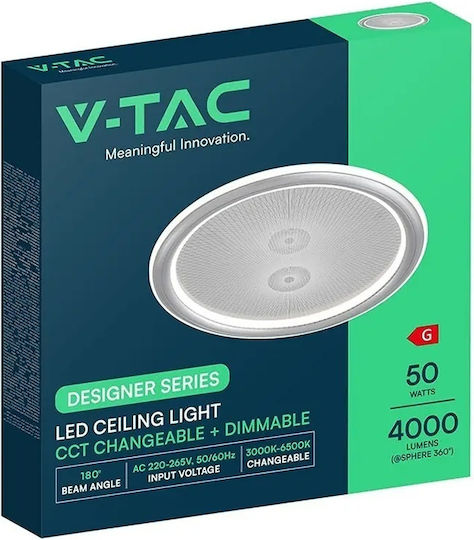 V-TAC Panou LED Rectangular În Aer Liber 50W 55x7cm