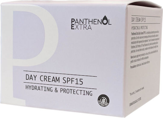 Panthenol Extra Day Cream Ενυδατική Κρέμα Προσώπου Ημέρας με SPF15 με Πανθενόλη 50ml