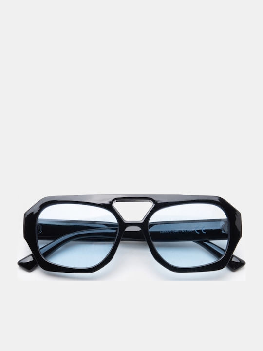 Luigi Unisex Sunglasses With Blue Frame And Blue Lens
