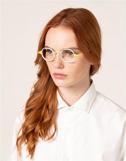Anne et Valentin Prescription Eyeglass Frames White 22C47
