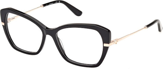 Guess Femei Rame Ochelari Ochi de pisică Negru GU50183 001