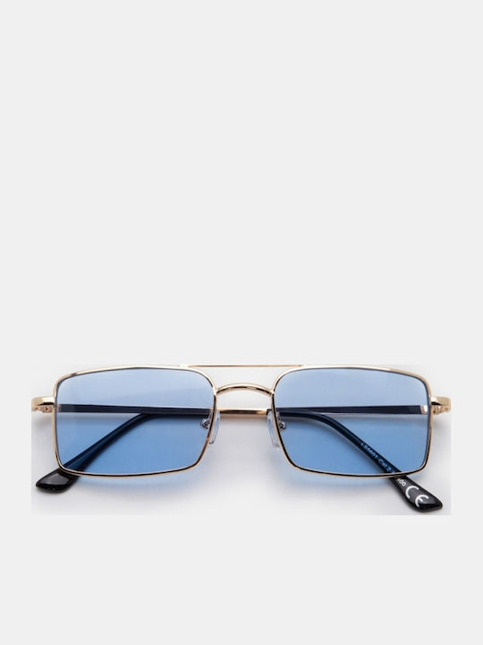 Luigi Unisex Sunglasses With Blue Metallic Frame And Blue Lens 4864506