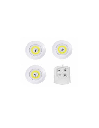 Set 3 Led Lamps 3w Cob Remote Control
