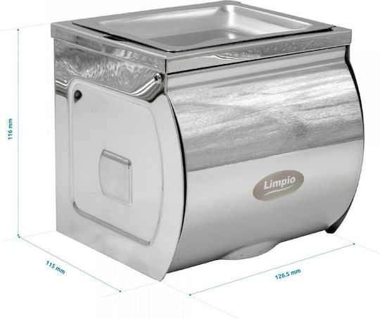 Limpio Dispenser De Hârtie Igienică Scrumieră Limpio Td 10 W3 Argintiu Multicolor