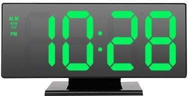Ceas De Masă Digital Led Din Plastic Cu Ceas Deșteptător Și Radio Verde DR3MCBMBM