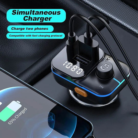 Transmițător FM pentru Mașină cu Bluetooth