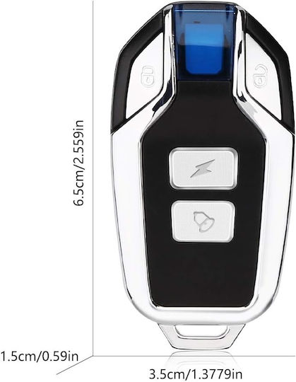 Alarmă Antifurt pentru Motocicletă și Bicicletă 12v Techstar Sirenă 120-125db Impermeabilă Ip55 Reîncărcabilă Usb-c 700mah 2 Telecomenzi 7 Niveluri de Sensibilitate Localizare