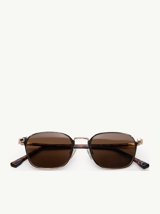 Luigi Unisex Ochelari De Soare Cu Ramă Metalică Maro Și Lentile Maro 4857614