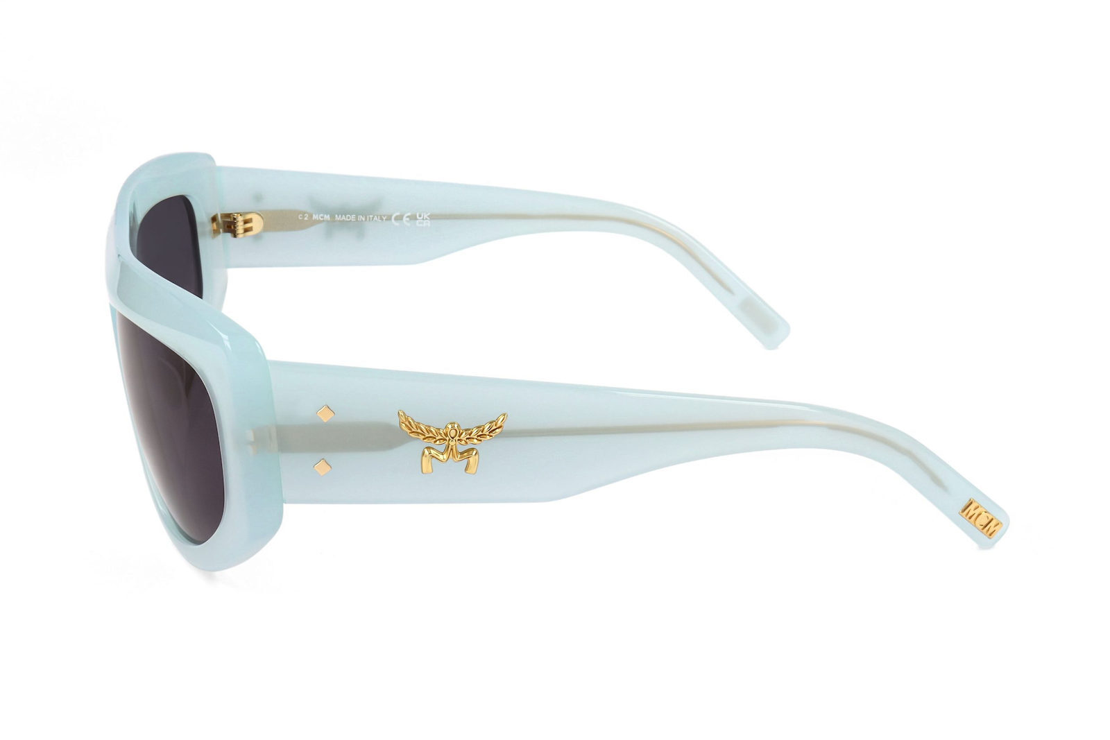 MCM 593456 Sunglasses Blue Acetate/Metal One Size Rectangular Sunglasses Blue | MCM ®US main image 4